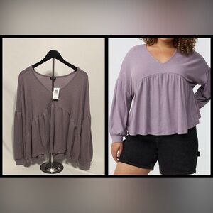 TORRID | Shirred Long Sleeve Top